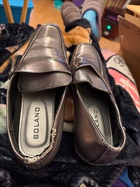 Bolano Men's Metallic Brown Slip-On Loafers